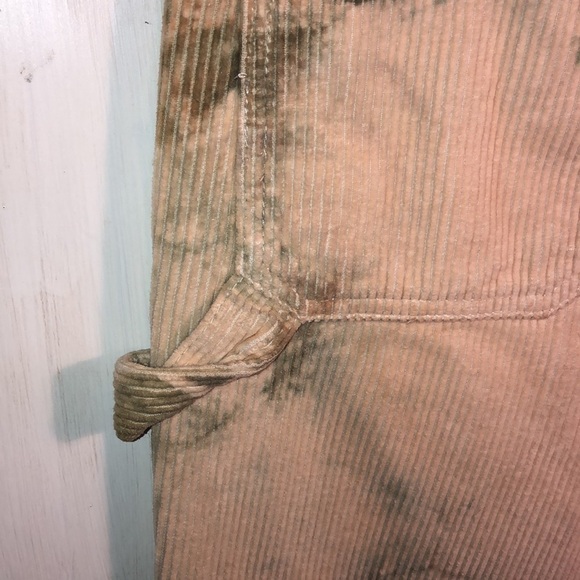 Pacsun 100% Cotton Wide Wale Splash Dyed Corduroy Y2K BF Carpenter Pants S/24 - Picture 9 of 14